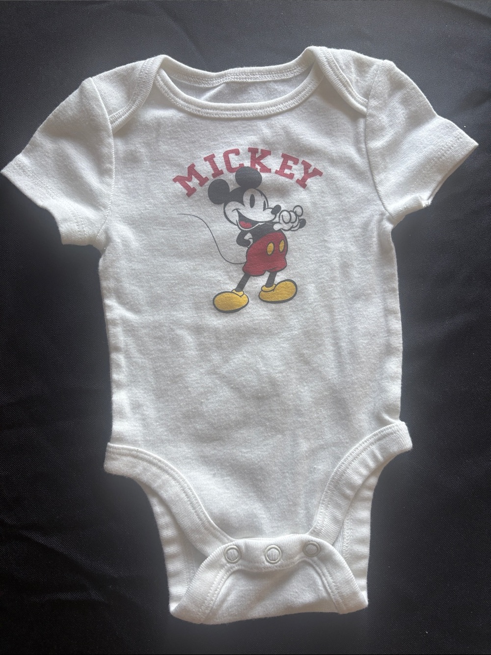 Disney White Mickey Mouse Onesie